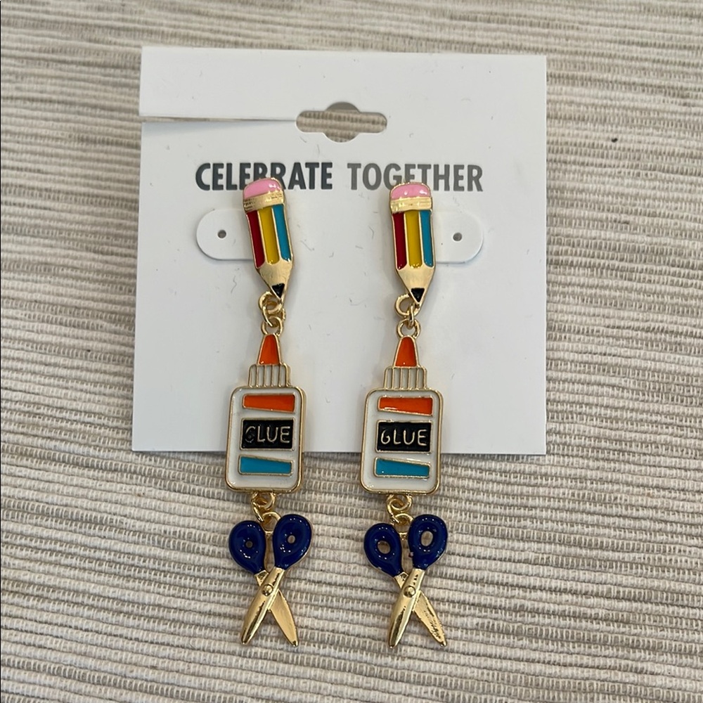 Colorful School Supply Earrings